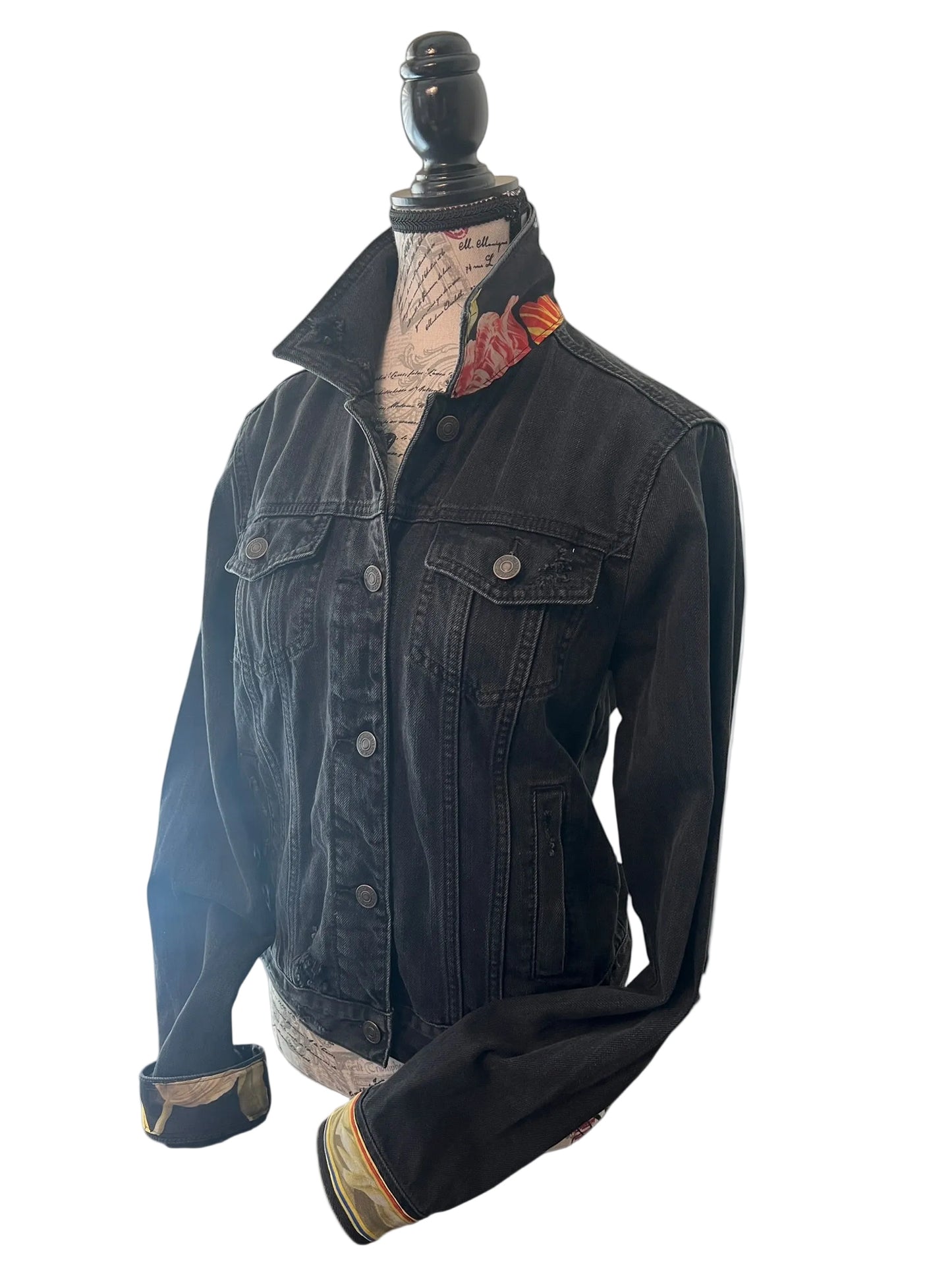 Lux Royal Threads | The Midnight Garden Distressed Denim Jacket M