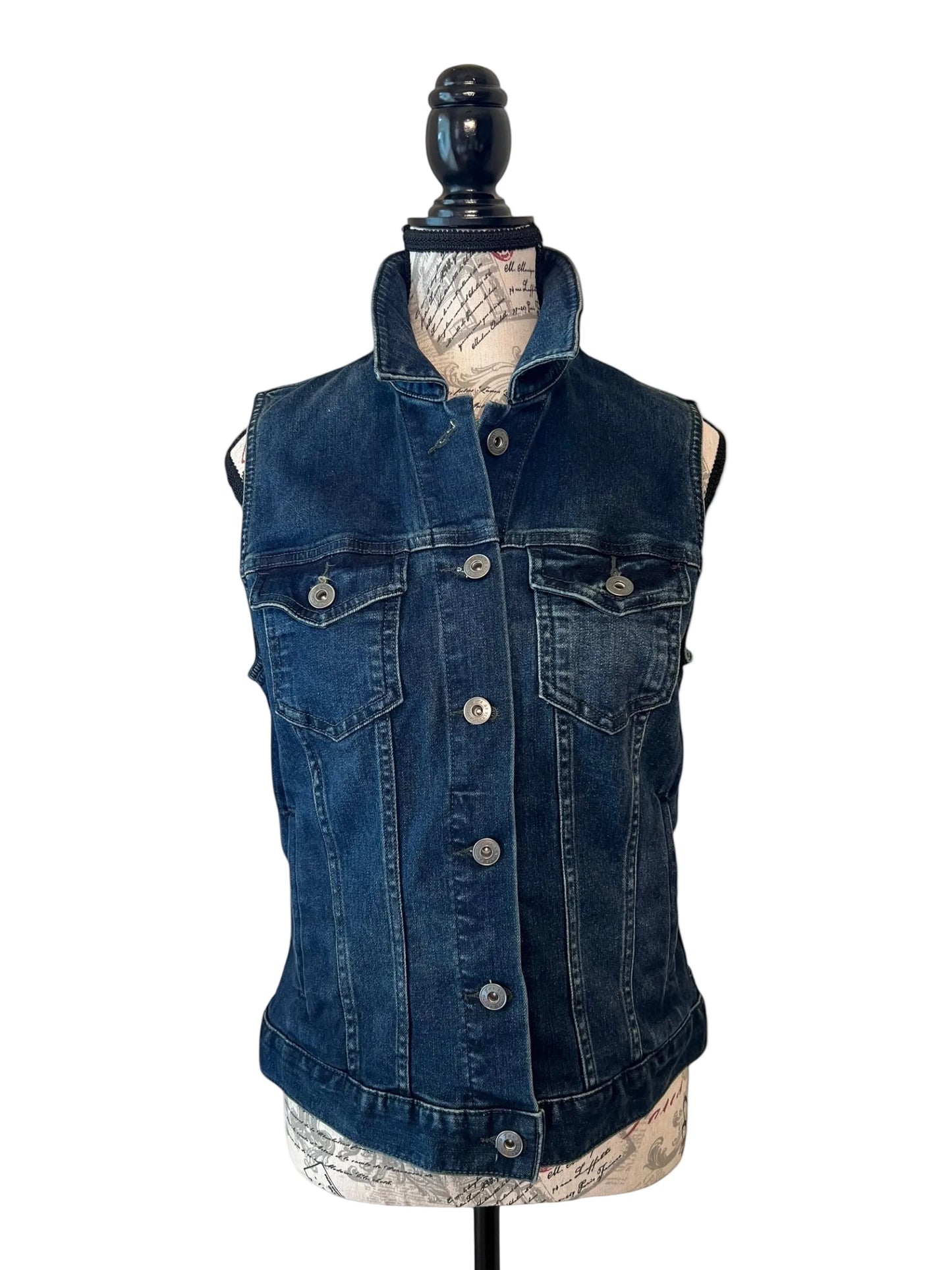 Lux Royal Threads | The Midnight Lace Boho Denim Vest S