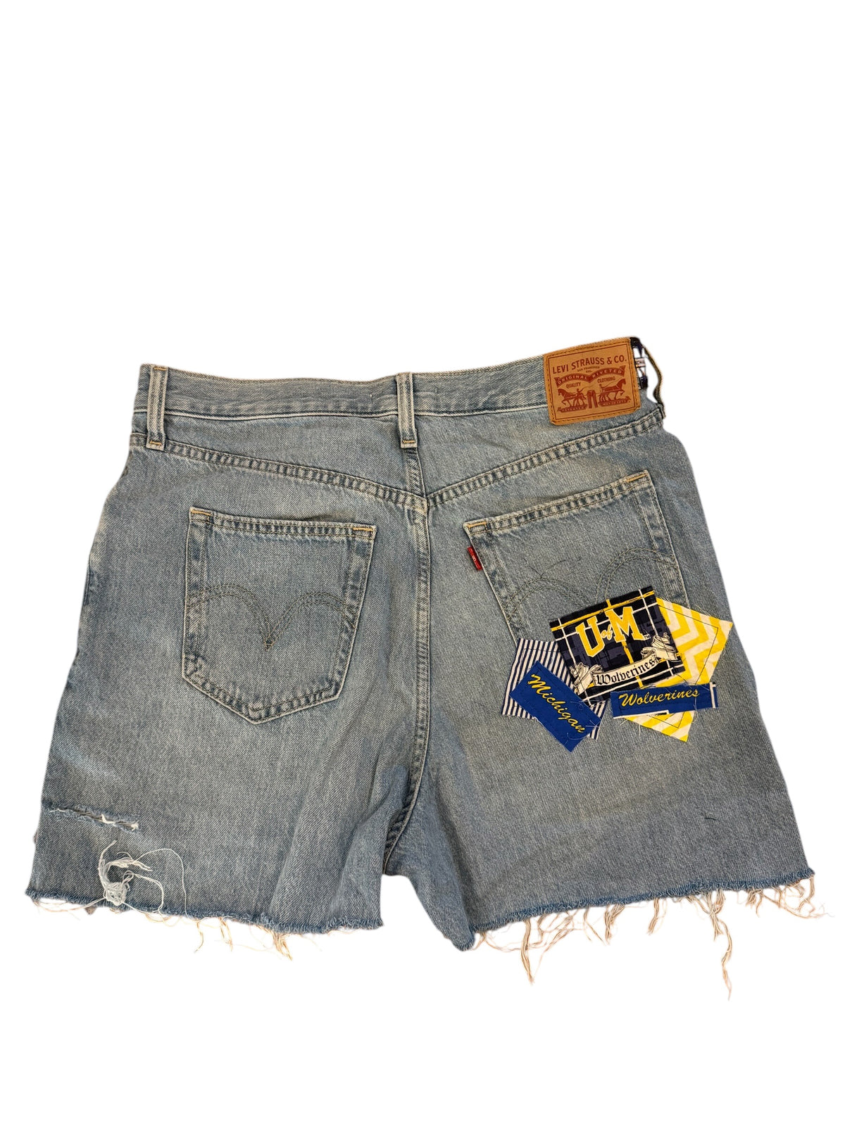 Lux Royal Threads | U of M Upcycled Levi’s Denim Shorts | Size 31 | One of a Kind