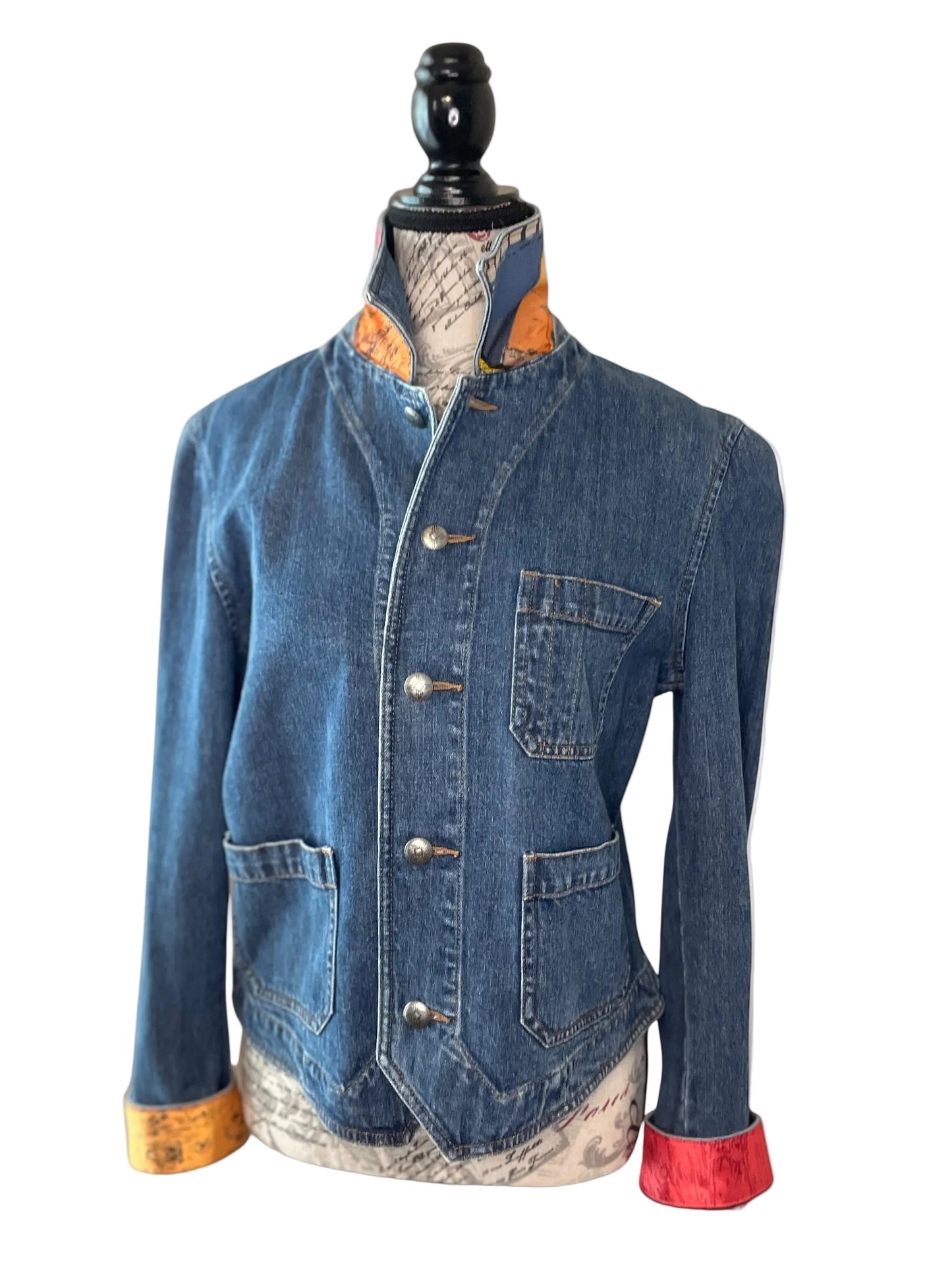 Lux Royal Threads | The Gallery Edit Silk Accent Denim Jacket M