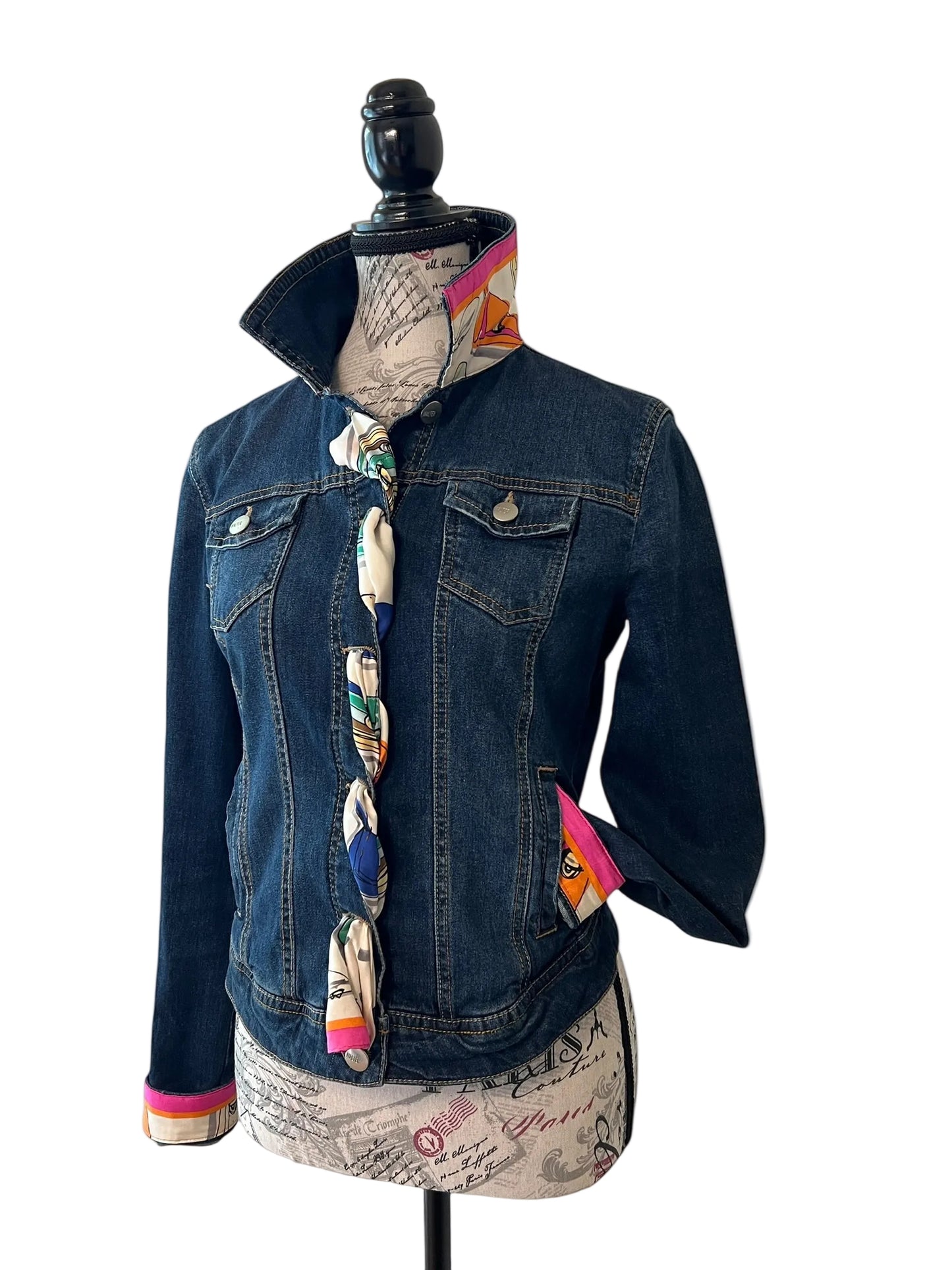 Lux Royal Threads | The Atelier Handbag Silk Denim Jacket M