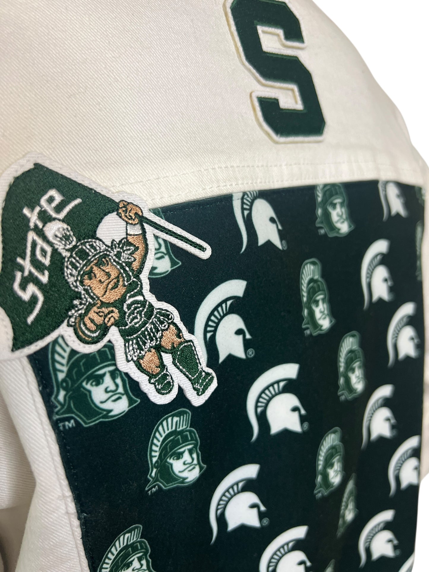 Lux Royal Threads | Green & White Legacy Denim Jacket