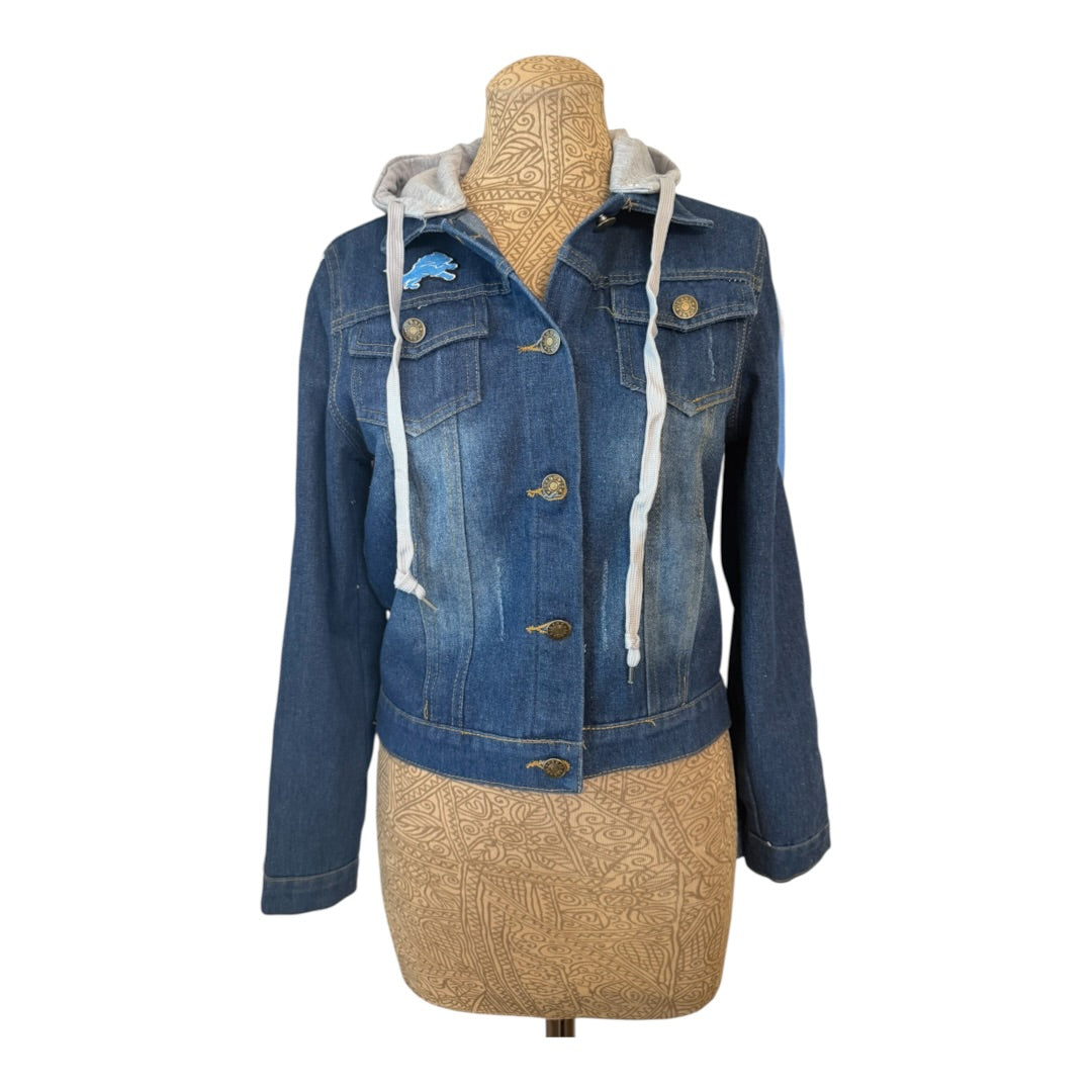 Lux Royal Threads | Detroit Lions Hooded Denim Jacket