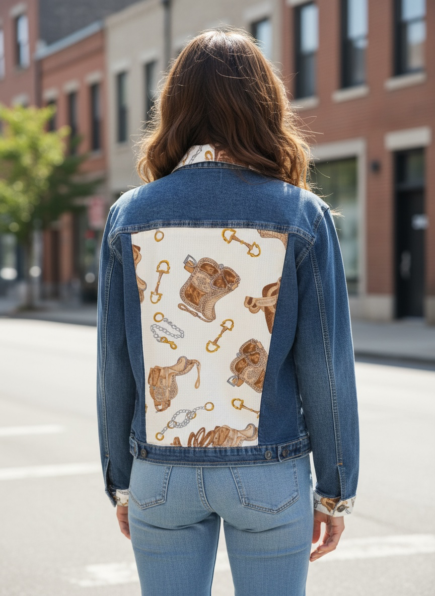 Lux Royal Threads | The Ivory Reins Luxe Denim Jacket