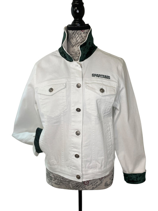 Lux Royal Threads | Green & White Legacy Denim Jacket