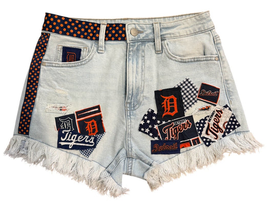 Lux Royal Threads | Detroit Tigers Denim Shorts | Size 28 | One of a Kind