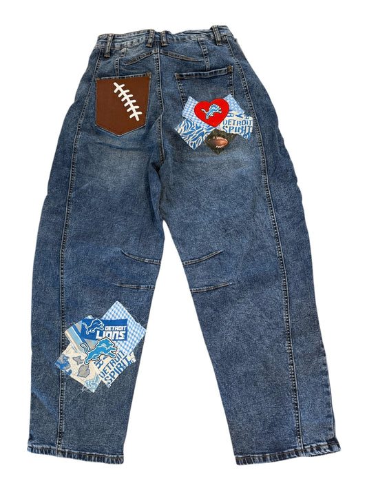 Lux Royal Threads | Detroit Lions Barrel Jeans – Size Medium