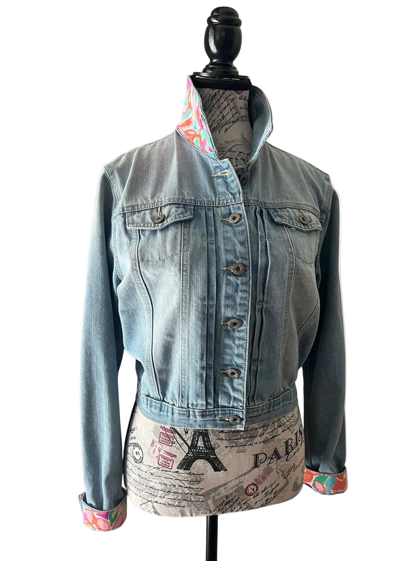 Lux Royal Threads | The Coastal Bloom Resort Denim Jacket L