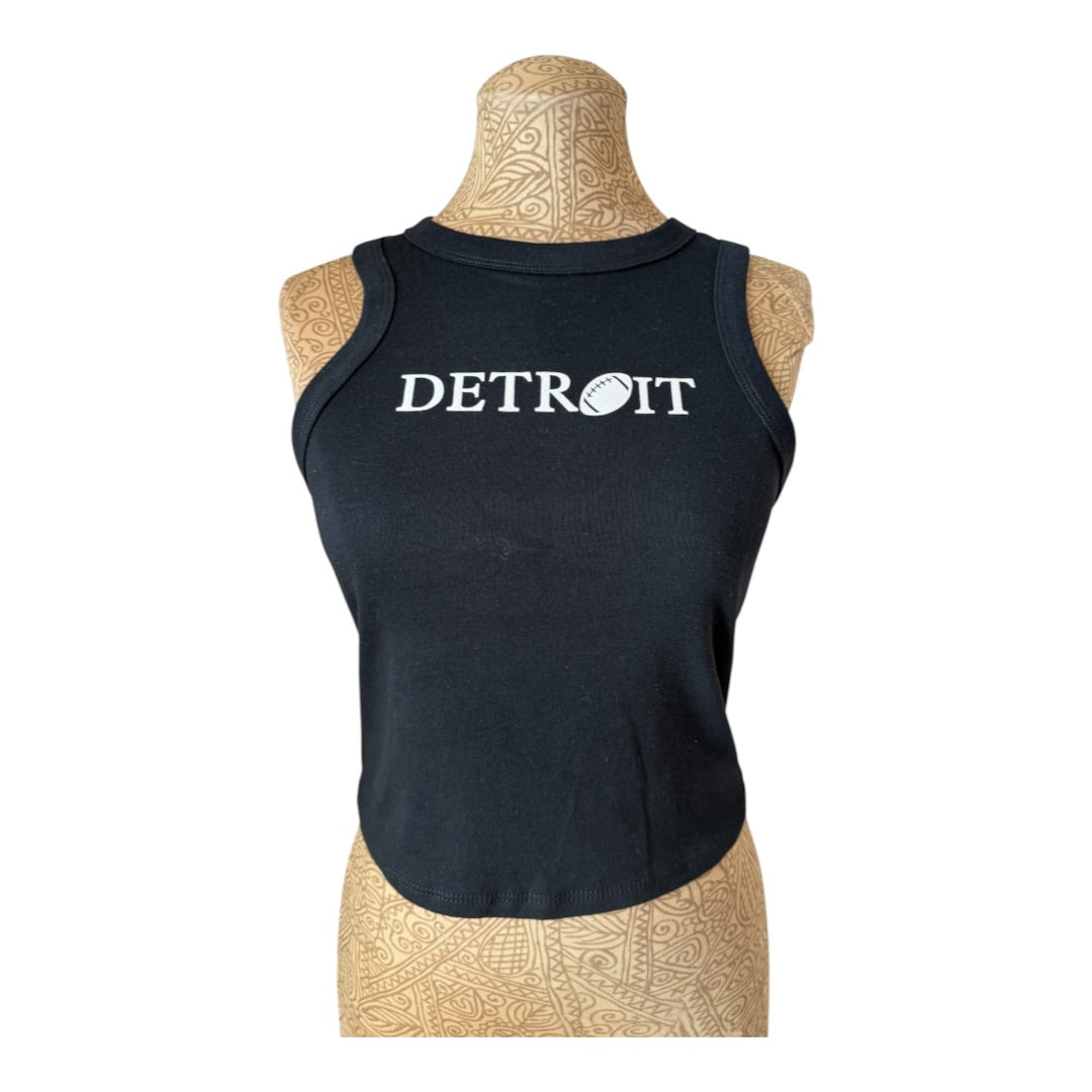 Lux Royal Threads | Detroit Football Minimalist Ribbed Racerback Tank