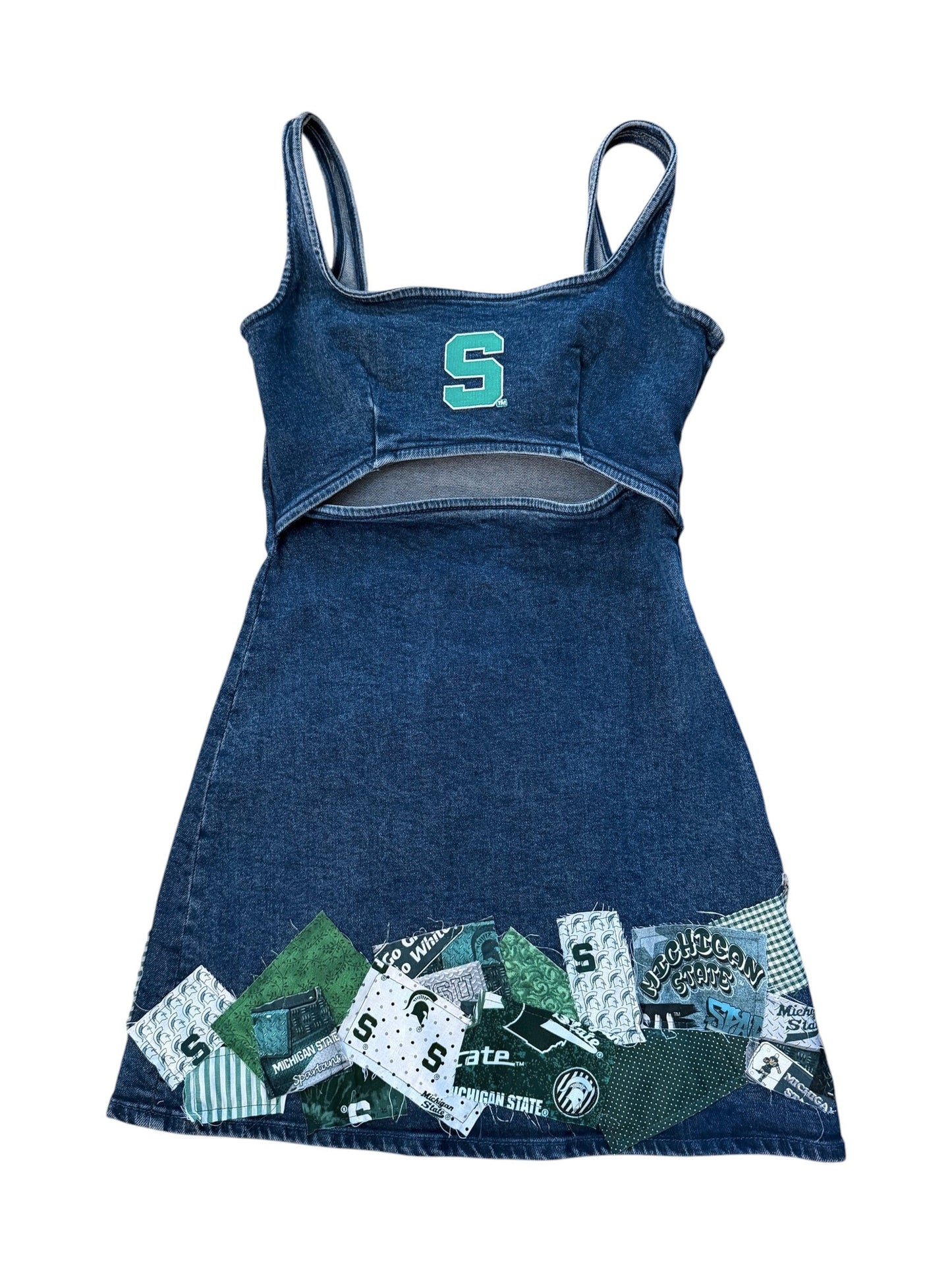Lux Royal Threads | The State Style Patchwork Denim Dress