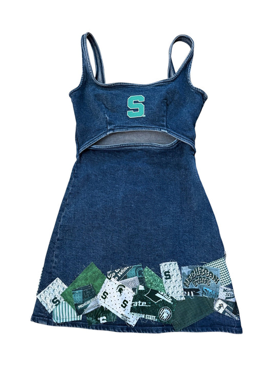 Lux Royal Threads | The State Style Patchwork Denim Dress