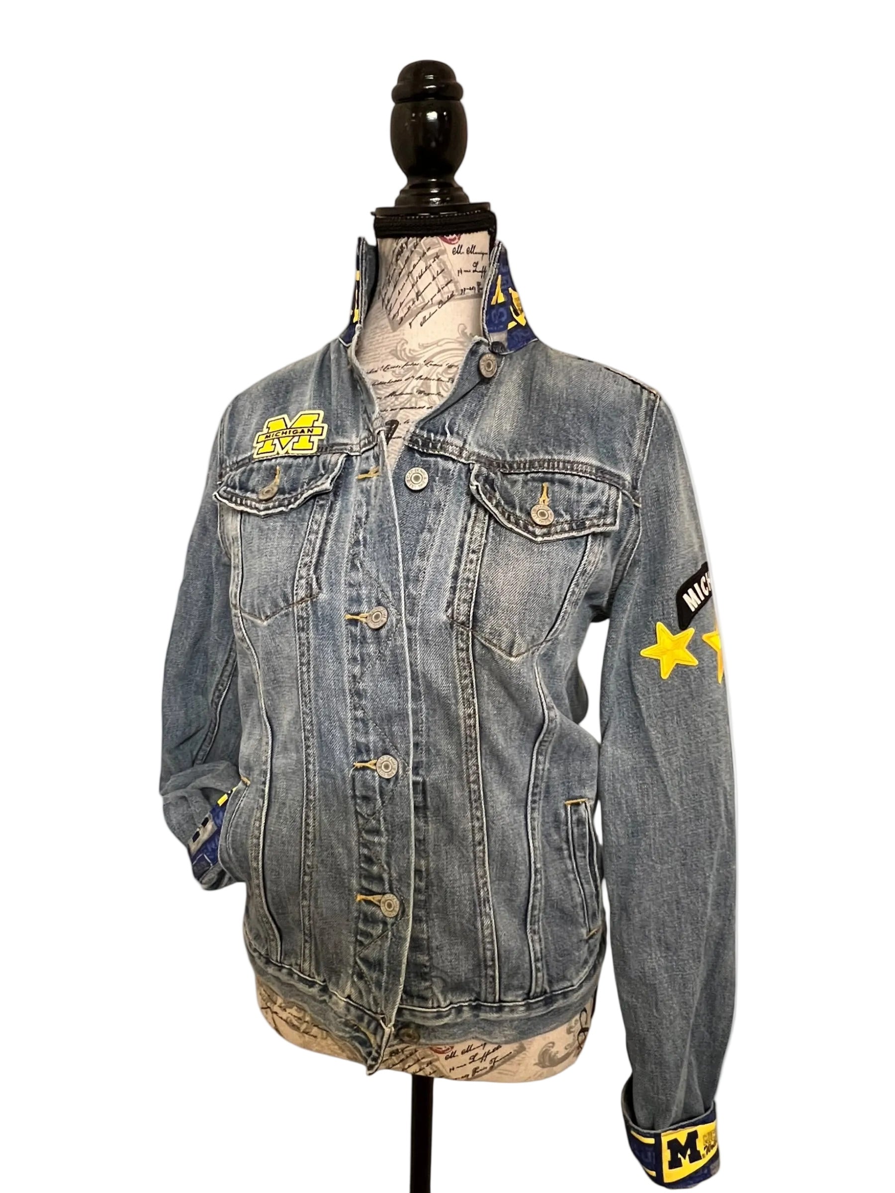 Denim jacket with patches