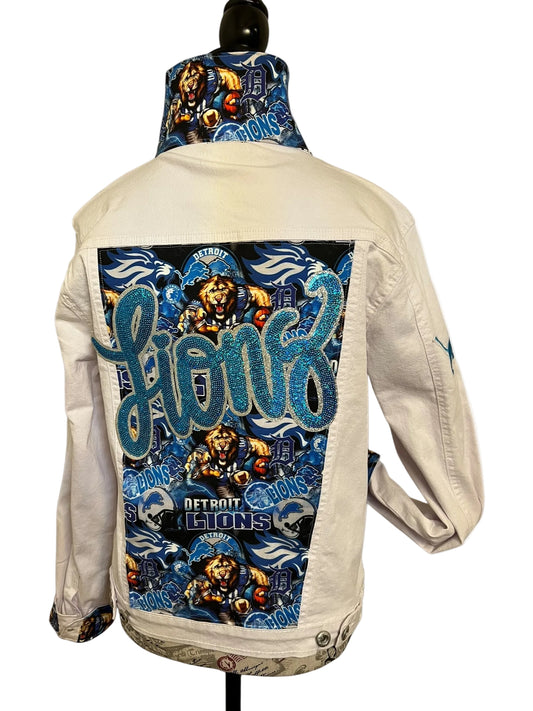 Lux Royal Threads | Gridiron Glam Denim Jacket