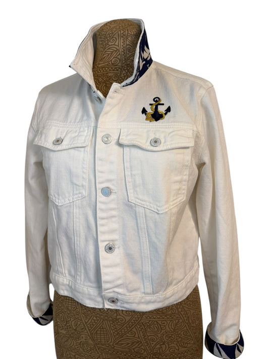 Lux Royal Threads | The Blue Harbor Nautical Denim Jacket