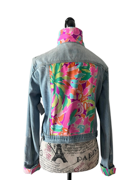 Lux Royal Threads | The Coastal Bloom Resort Denim Jacket L