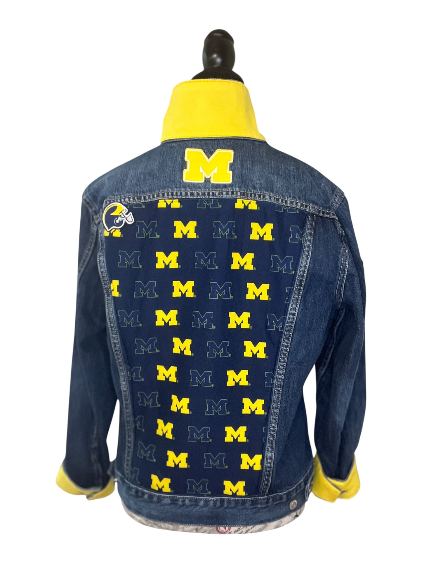 Lux Royal Threads | Blue & Gold Luxe Denim Jacket