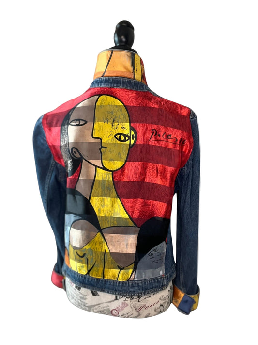 Lux Royal Threads | The Gallery Edit Silk Accent Denim Jacket M