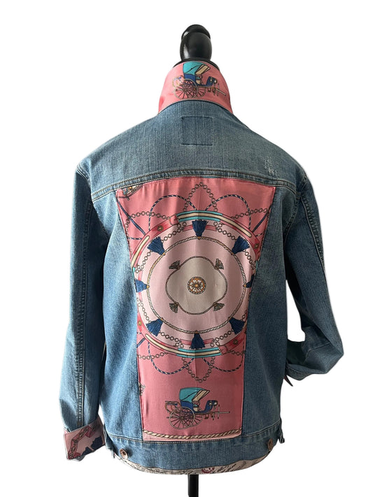 Lux Royal Threads | The Pink Carriage Satin Denim Jacket M