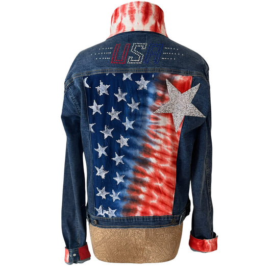 Lux Royal Threads | The Star-Spangled Luxe Denim Jacket XL